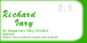 richard vary business card