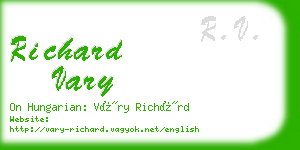 richard vary business card